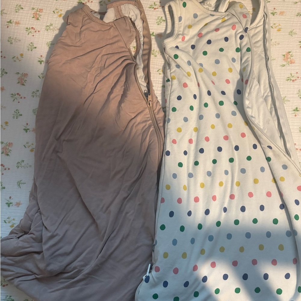 Kyte BABY Kids Sleep Sacks/bags  - dark pink / mauve  and Polka Dot
